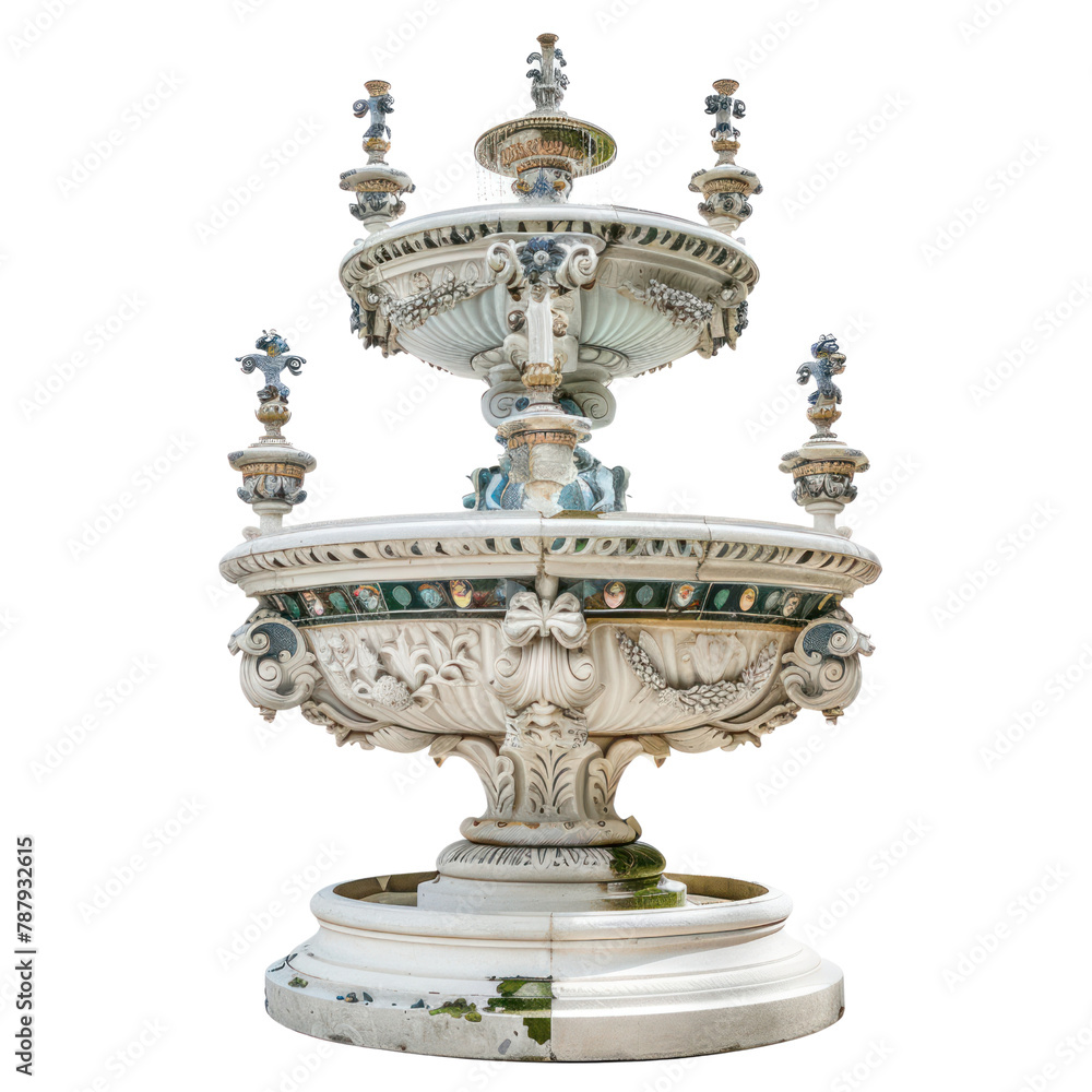 Fountains of Rococo Art isolated on transparent png. Fountains of Rococo Art isolated on transparent png.