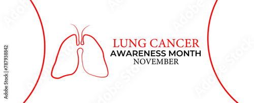 November is Lung Cancer Awareness Month. bronchitis, mold, air pollution, and smoking. banner, cover, poster, flyer, card, web, app, background, brochure. Vector illustration