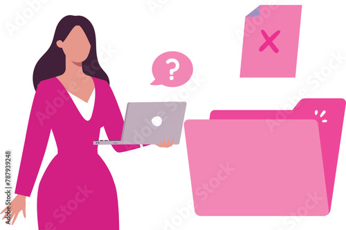The girl is looking into the laptop.