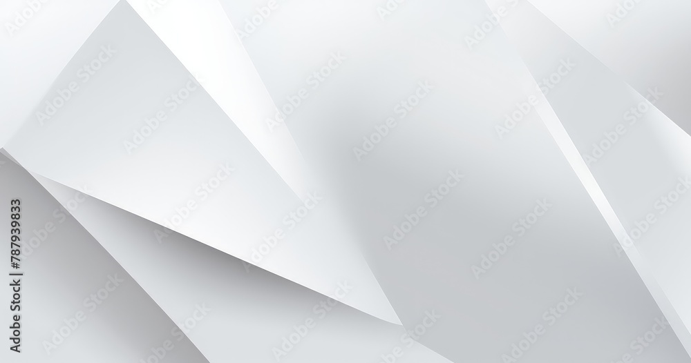 White background with light gray geometric shapes for design - obrazy, fototapety, plakaty 