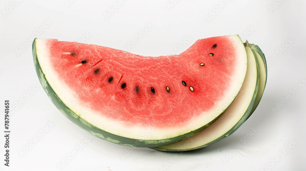 slice of watermelon on a white background
