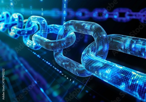 Blockchain is a decentralized digital ledger technology that securely records transactions across a network of computers, offering transparency and immutability photo