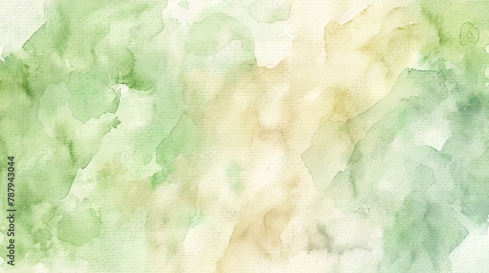 Fototapeta premium Soft pistachio and buttercream watercolor, bringing a sense of renewal.