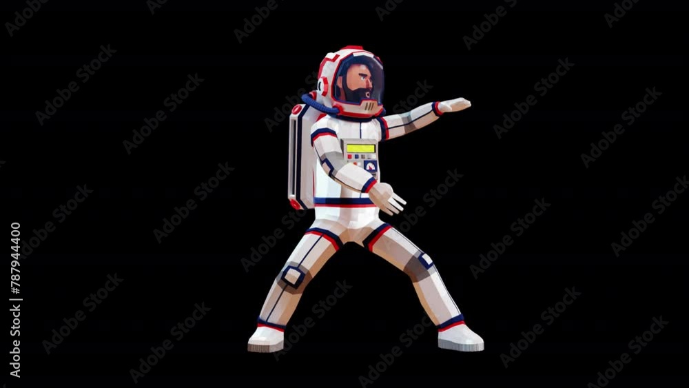 3d Astronaut in wushu stance makes passes with his hands. Spaceman in spacesuit - Wushu fighting stance. 3d looped animation with alpha channel 3d Astronaut in wushu stance makes passes with his hands. Spaceman in spacesuit - Wushu fighting stance. 3d looped animation with alpha channel