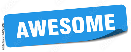 awesome sticker. awesome label