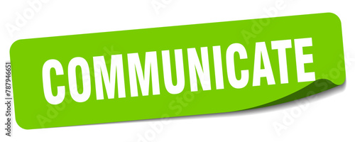 communicate sticker. communicate label