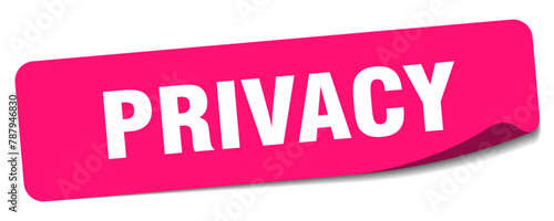 privacy sticker. privacy label