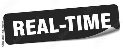 real-time sticker. real-time label