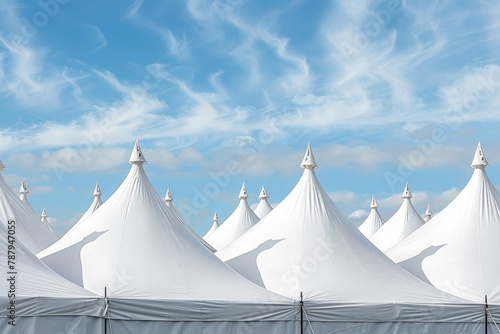 white tent row