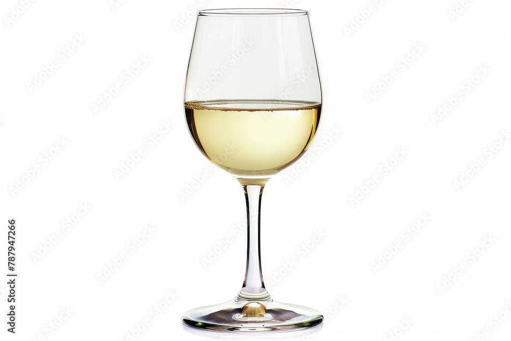 White wine glass isolate White wine glass isolate
