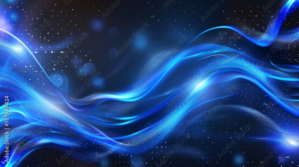 Light animation: blue wind air flow, cold fresh wave modern, clean magic neon breeze motion with glow, 3D conditioner speed and energy power line with dust, transparent ice stream, and vacuum vortex Light animation: blue wind air flow, cold fresh wave modern, clean magic neon breeze motion with glow, 3D conditioner speed and energy power line with dust, transparent ice stream, and vacuum vortex