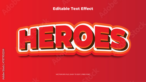heroes Editable Text Effect