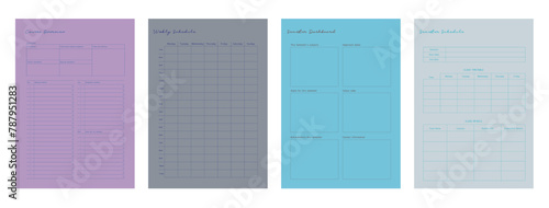 set of Course Overviews and weekly Schedule and Semester Planner. 