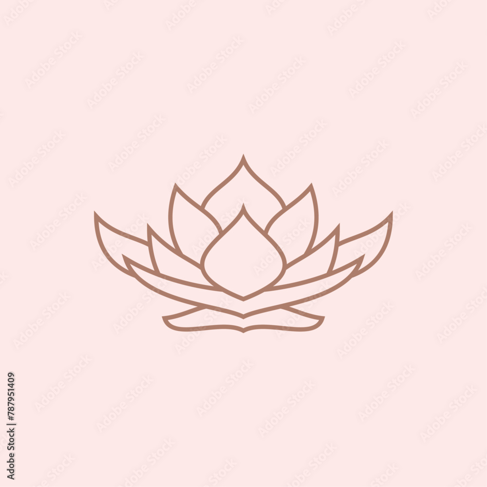 Minimalist Luxury Lotus Logo
