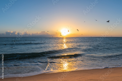 Sunrise at Miami beach, Florida.
