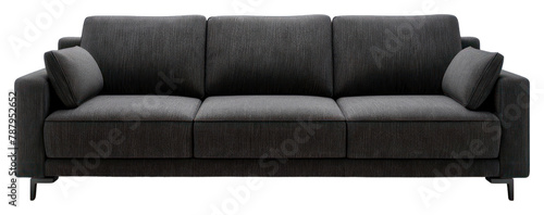 PNG Modern sofa furniture cushion white background photo
