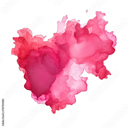 A of watercolor paint pinkred overflow of paint colors stain with saturated edges and texture inside SVG on transparent background