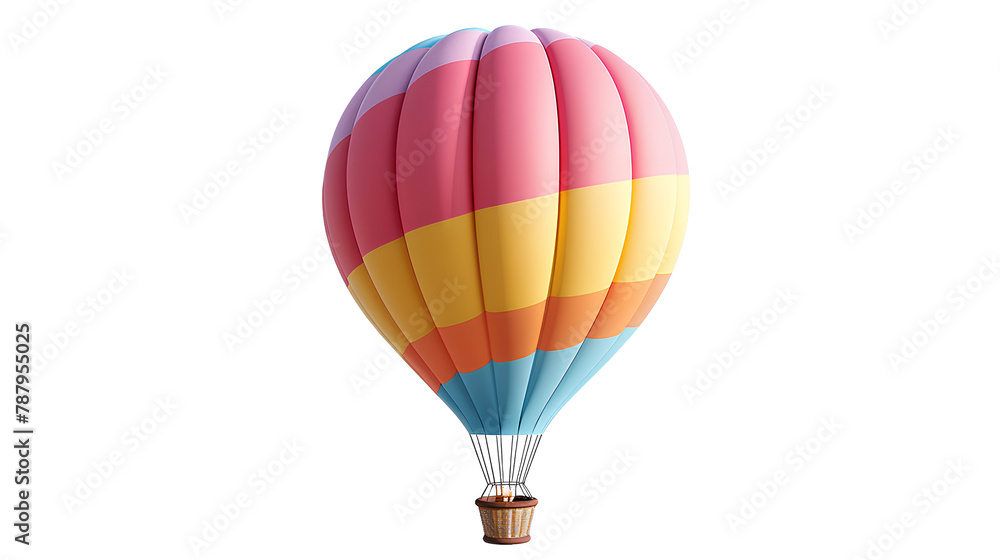 Fototapeta premium Air balloon isolated on a transparent background