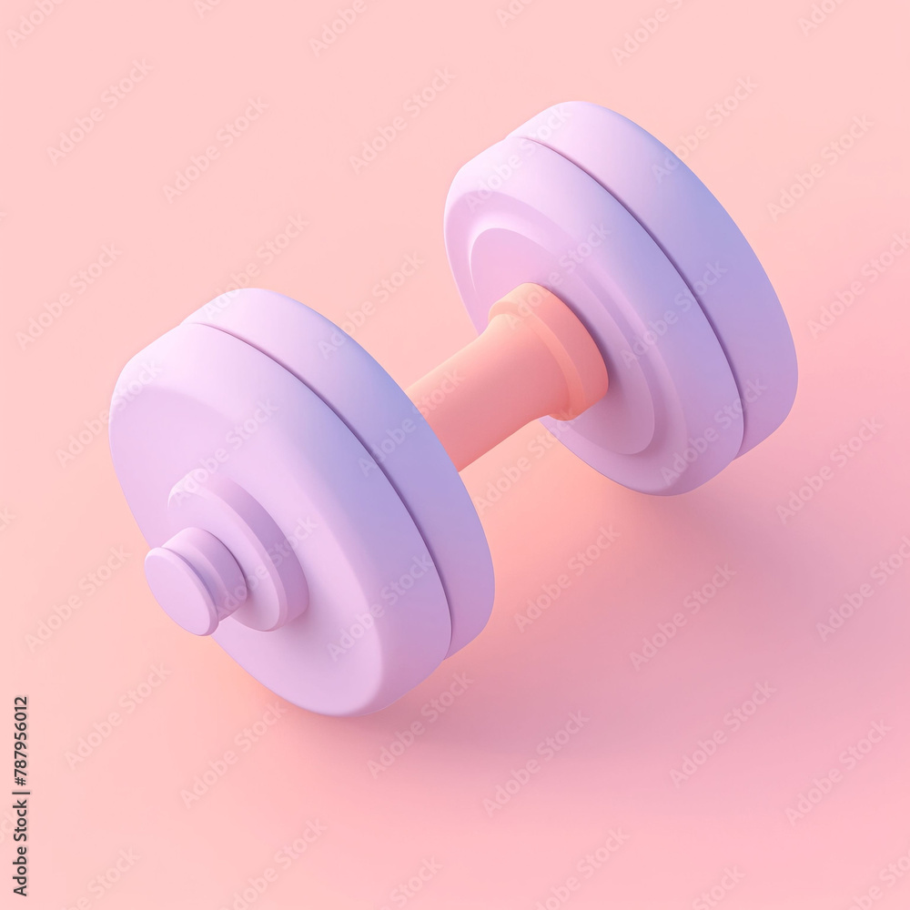 Sport dumbbell gym fitness, summer weight loss healthy lifestyle 3d rendering Sport dumbbell gym fitness, summer weight loss healthy lifestyle 3d rendering