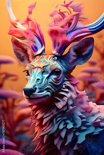 wildlife image enhanced with digital art seamlessly blending multiple animals into a sole