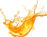 orange juice water splashing isolated on white or transparent background,transparency