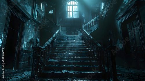 Haunted Mansion's Captivating Spirits Bound by the Dark Arts of Witchery in a 3D Render