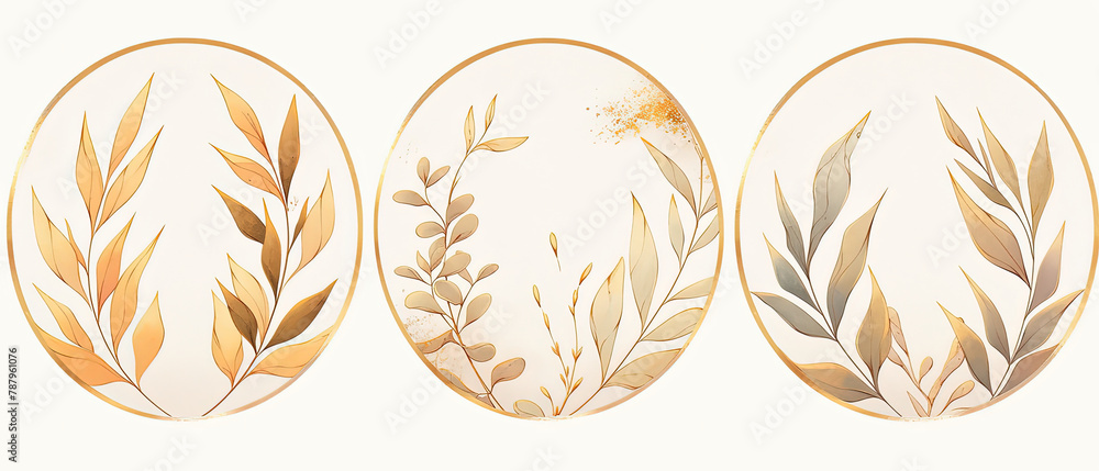 three oval shaped glass plates with gold and silver designs on them three oval shaped glass plates with gold and silver designs on them
