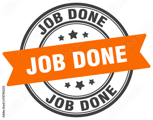 job done stamp. job done label on transparent background. round sign