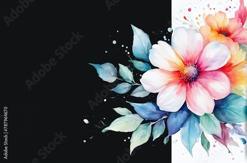 Vibrant watercolor-style image by a stock photographer, featuring a colorful flower against a clean white background. Artistic and detailed, perfect for various design needs.