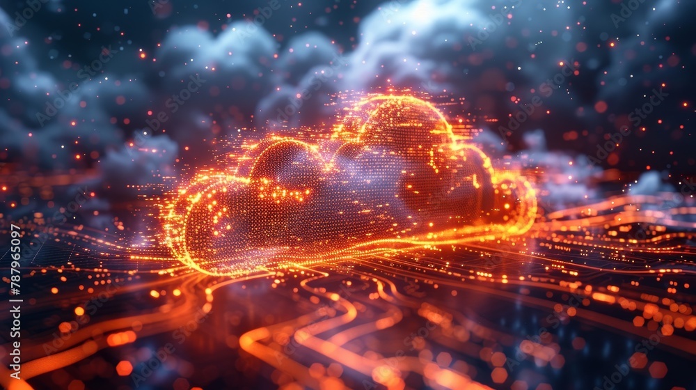 Visualizing a cloud computing platform showcases diverse technology integration and seamless services