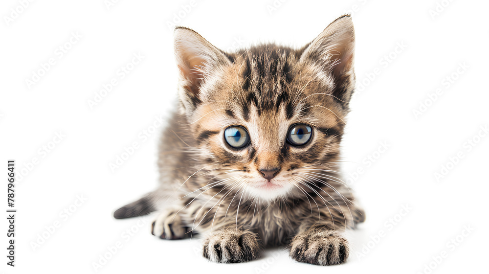Obraz premium Portrait of a cat isolated on a transparent background