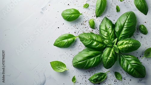 Wallpaper Mural Basil leaf on a blank backdrop. Torontodigital.ca