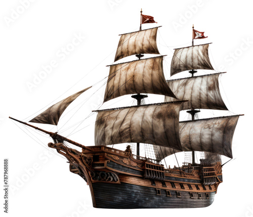 PNG Pirate flag ship sailboat vehicle white background