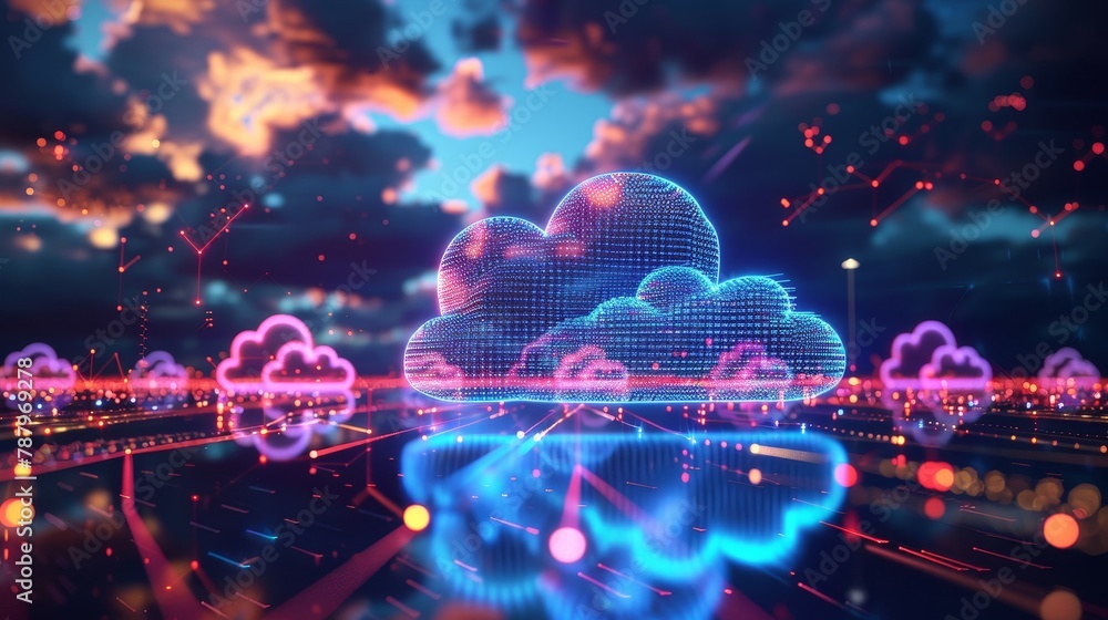 Explore a scalable cloud network with high resolution visualizations revealing data management and connectivity insights Explore a scalable cloud network with high resolution visualizations revealing data management and connectivity insights