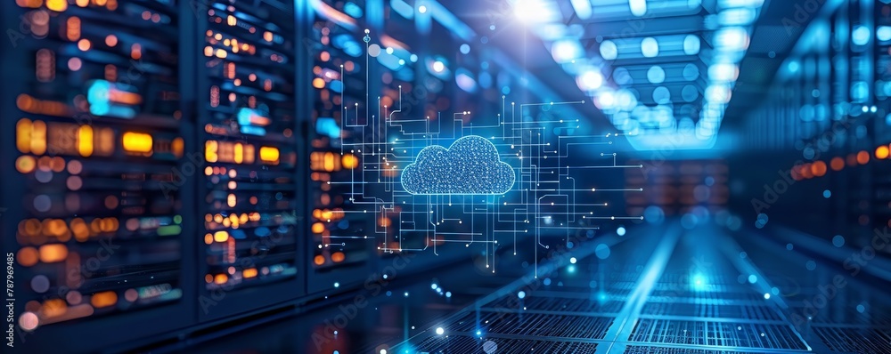 Advanced cloud setup with virtual machines and data storage, focuses on strong performance and expandability Advanced cloud setup with virtual machines and data storage, focuses on strong performance and expandability
