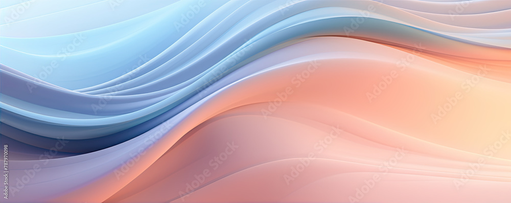 Soft pastel hues in undulating shapes create a serene and modern backdrop Ideal for design and digital art concepts. Soft pastel hues in undulating shapes create a serene and modern backdrop Ideal for design and digital art concepts.