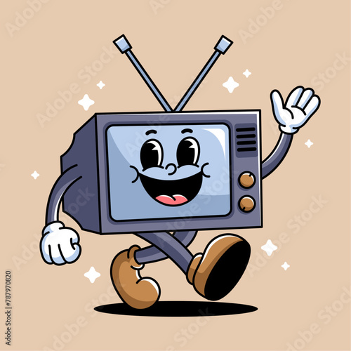 Cartoon Retro Television