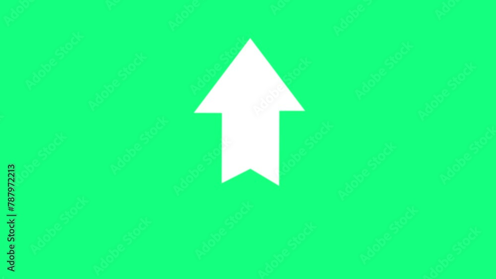 Arrow is pointing up on a green background. Social media scroll arrows. Swipe up the animation button. Key color, Chrome color, 4K video Arrow is pointing up on a green background. Social media scroll arrows. Swipe up the animation button. Key color, Chrome color, 4K video