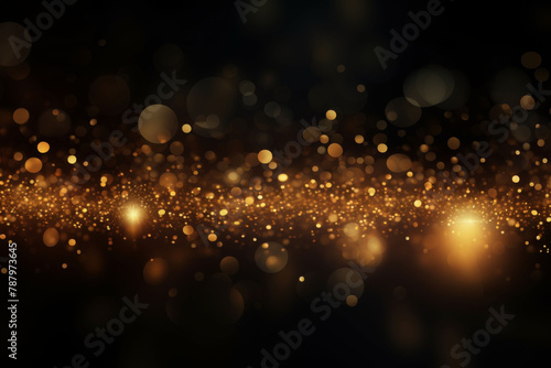 Graphic Abstract Black Gold Background, Luxury Glitter