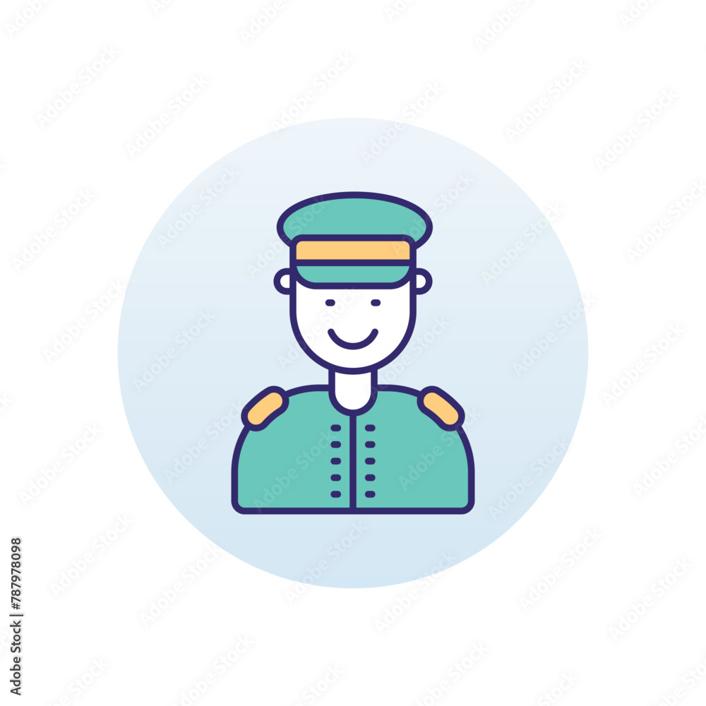 Army Officer vector icon Army Officer vector icon
