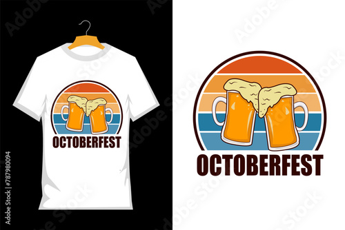 October Fest Retro Vintage T Shirt Design
