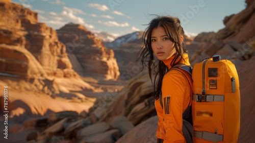 Desert explorer plans the future with high-tech gear.