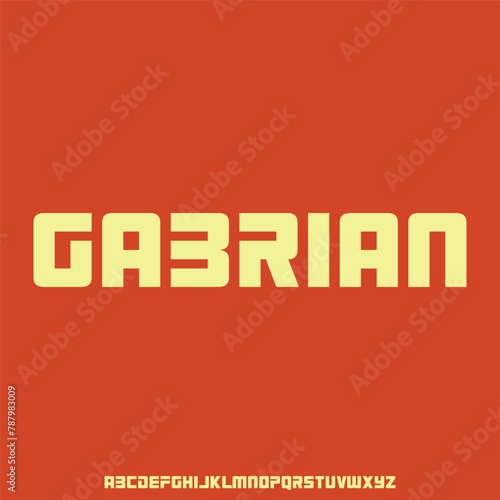 Gabrian bold condensed font for poster and head line