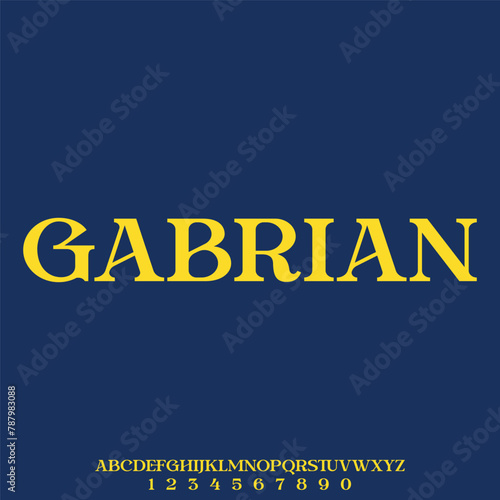 Gabrian bold condensed font for poster and head line