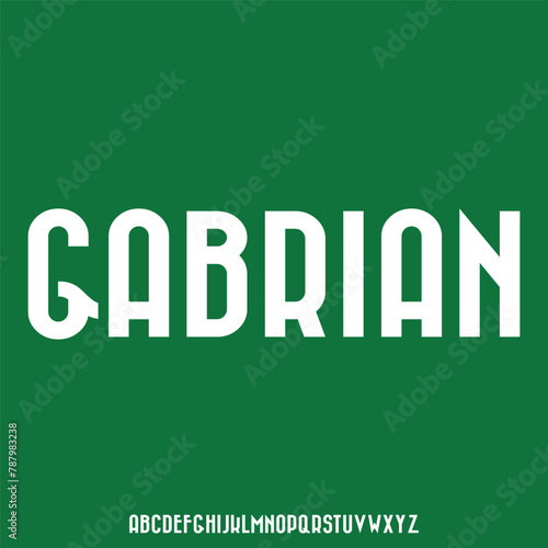 Gabrian bold condensed font for poster and head line