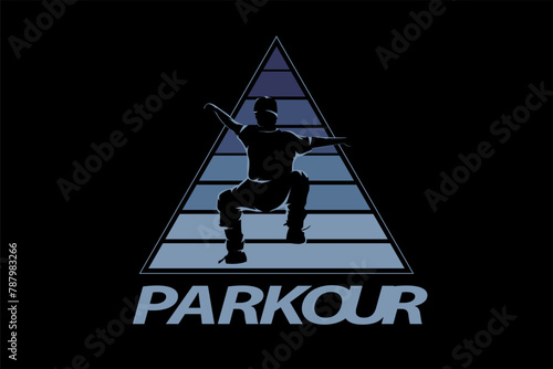 Parkour Retro Vintage Design Landscape