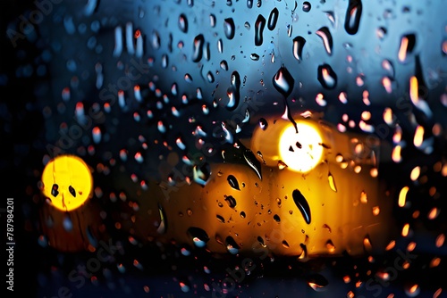  Raindrops on glass, repetitive pattern of raindrops on glass.