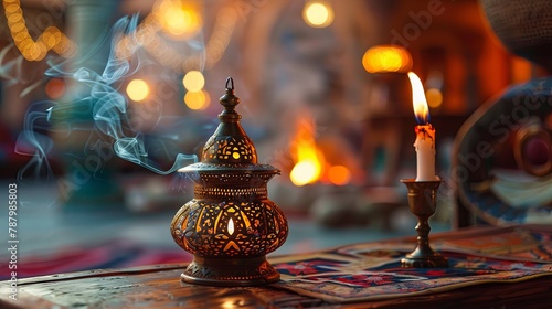 Ramadan Lantern in low light mode, Eid Al-Adha photo