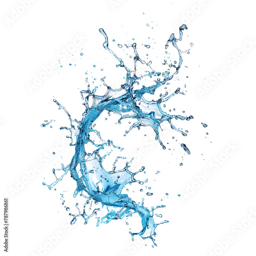 Water liquid splash in free form isolated background