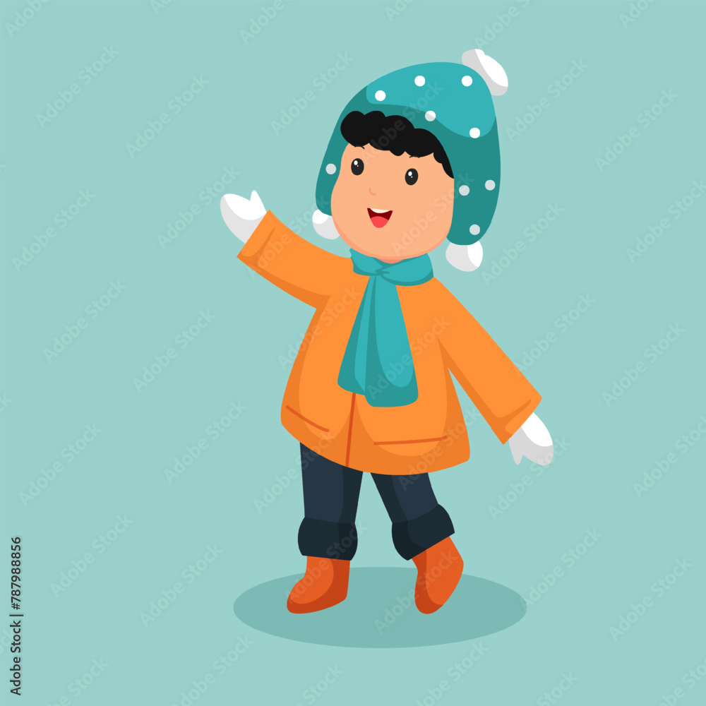 Christmas Kid Character Design Illustration Christmas Kid Character Design Illustration